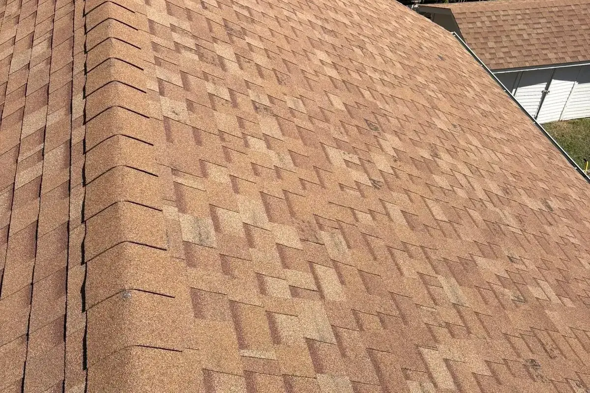 Brown shingle roof close-up, C&A Roofing & Construction