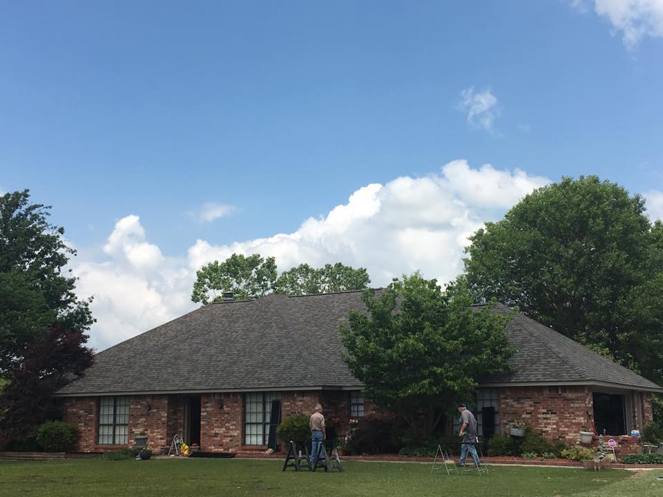 C&A Roofing crew working on residential roof installation